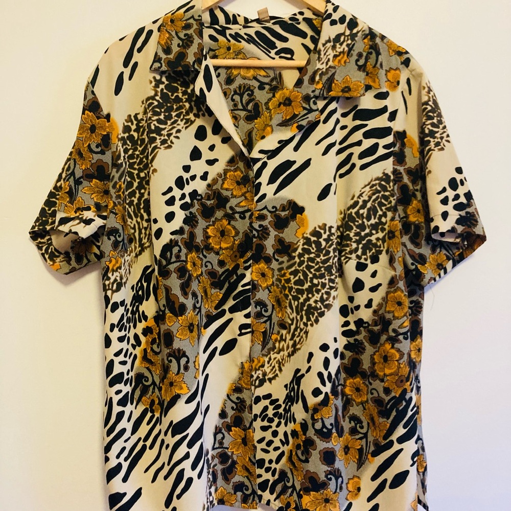 Notations Women's Floral and Animal Print Blouse